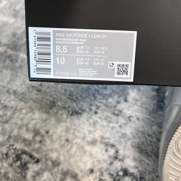 Cactus Plant Flea Market CPFM x Nike Air Force Premium 2024 Low White Size 8.5M - Picture 8 of 9